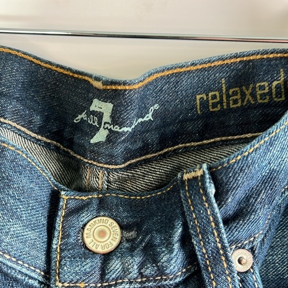 NWT 7 for all man kind mens button fly jeans relaxed 31/36. MN59 - Picture 3 of 5